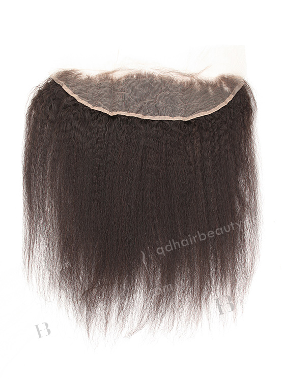 In Stock Indian Remy Hair 14" Kinky Straight Natural Color Lace Frontal SKF-092